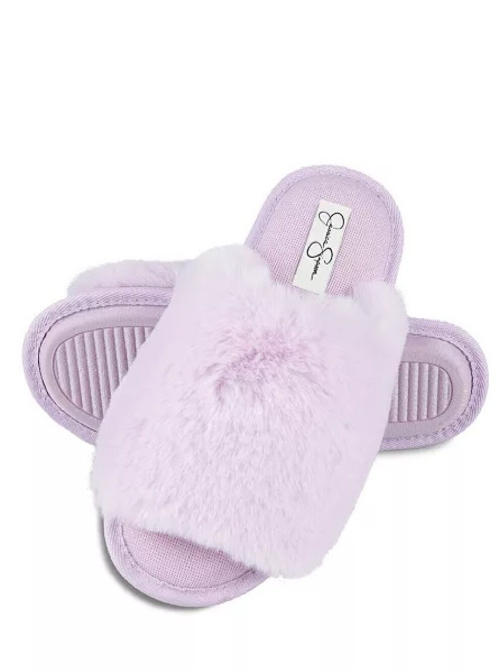 Jessica Simpson Open Toe Fuzzy Slipper